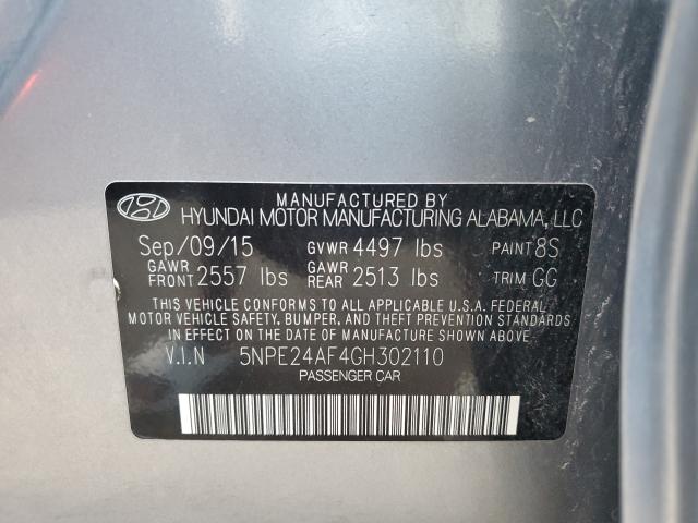 Photo 9 VIN: 5NPE24AF4GH302110 - HYUNDAI SONATA SE 