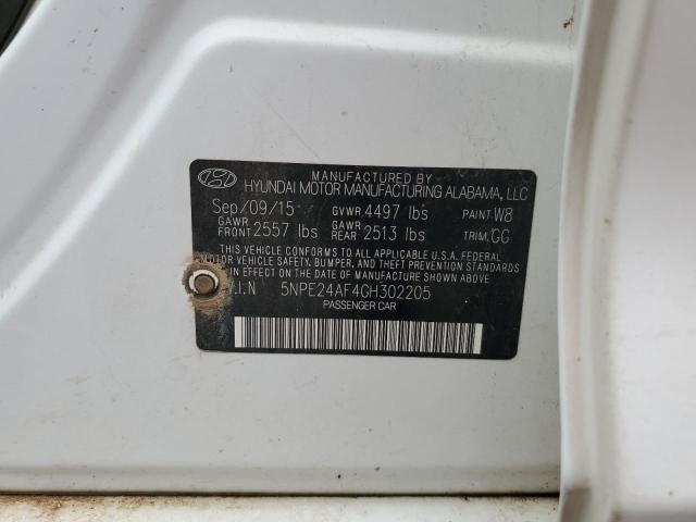 Photo 11 VIN: 5NPE24AF4GH302205 - HYUNDAI SONATA SE 