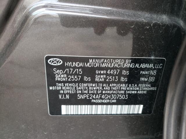 Photo 9 VIN: 5NPE24AF4GH307503 - HYUNDAI SONATA SE 