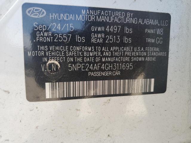 Photo 11 VIN: 5NPE24AF4GH311695 - HYUNDAI SONATA 