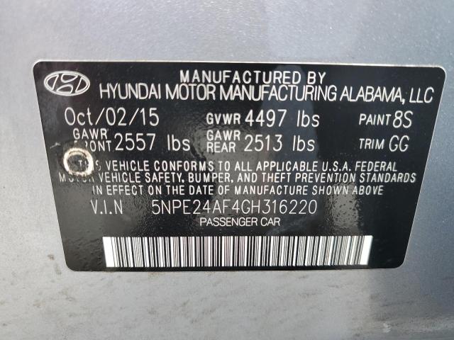 Photo 11 VIN: 5NPE24AF4GH316220 - HYUNDAI SONATA SE 