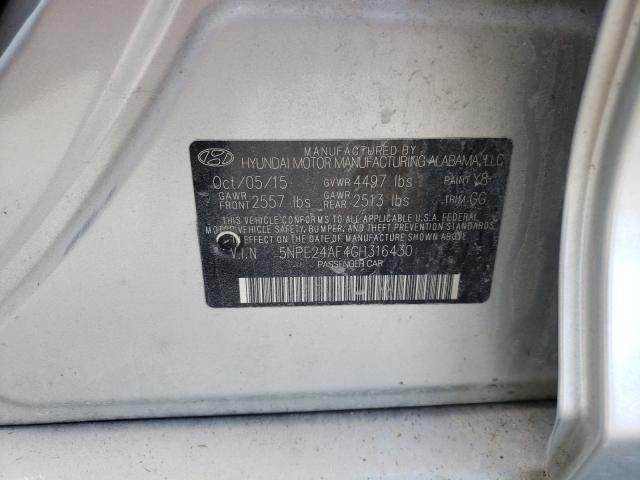 Photo 9 VIN: 5NPE24AF4GH316430 - HYUNDAI SONATA SE 