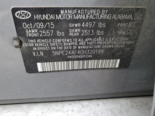 Photo 11 VIN: 5NPE24AF4GH320199 - HYUNDAI SONATA 