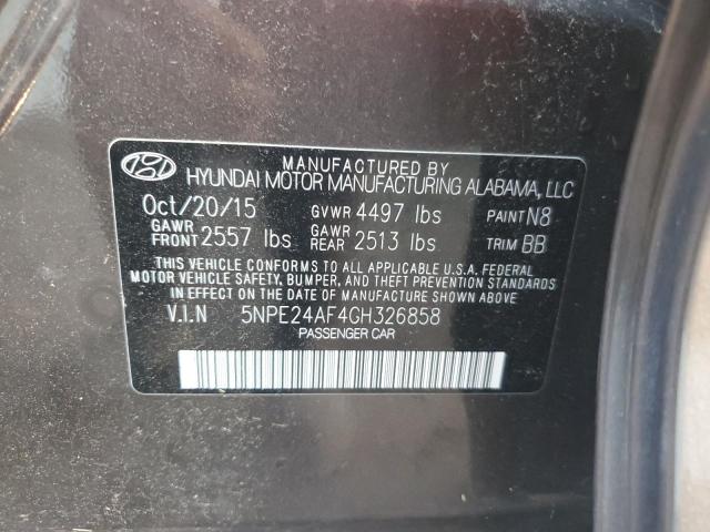 Photo 11 VIN: 5NPE24AF4GH326858 - HYUNDAI SONATA 