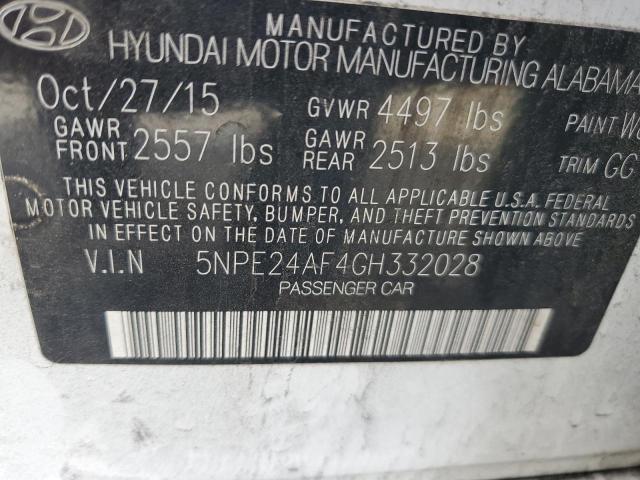 Photo 11 VIN: 5NPE24AF4GH332028 - HYUNDAI SONATA 