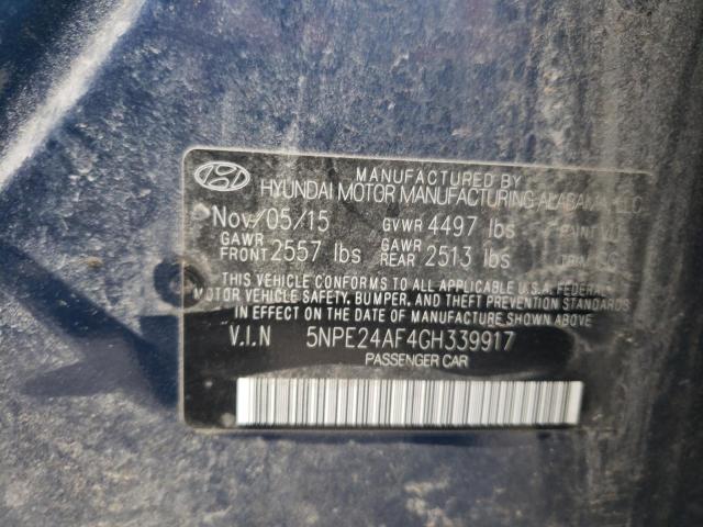 Photo 11 VIN: 5NPE24AF4GH339917 - HYUNDAI SONATA SE 