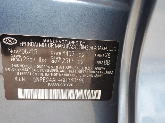 Photo 9 VIN: 5NPE24AF4GH340498 - HYUNDAI SONATA SE 