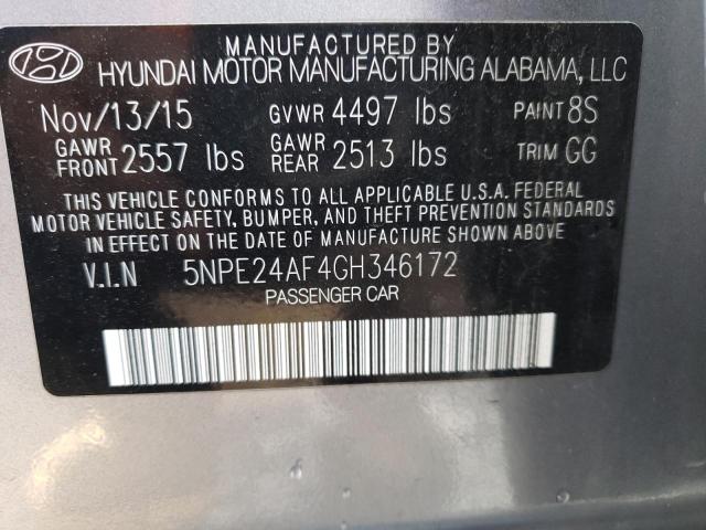 Photo 11 VIN: 5NPE24AF4GH346172 - HYUNDAI SONATA 