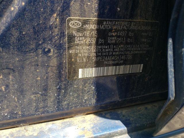 Photo 11 VIN: 5NPE24AF4GH346706 - HYUNDAI SONATA SE 