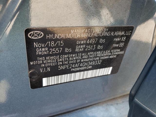 Photo 9 VIN: 5NPE24AF4GH349332 - HYUNDAI SONATA SE 