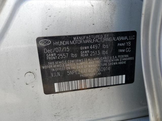 Photo 11 VIN: 5NPE24AF4GH360914 - HYUNDAI SONATA SE 