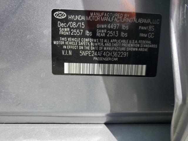 Photo 12 VIN: 5NPE24AF4GH362291 - HYUNDAI SONATA 