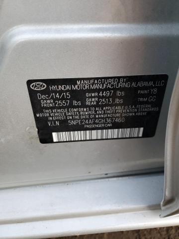 Photo 9 VIN: 5NPE24AF4GH367460 - HYUNDAI SONATA SE 