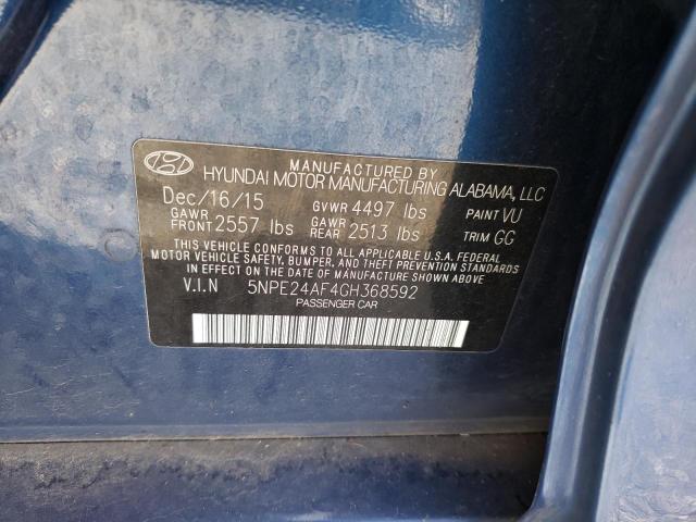 Photo 12 VIN: 5NPE24AF4GH368592 - HYUNDAI SONATA SE 