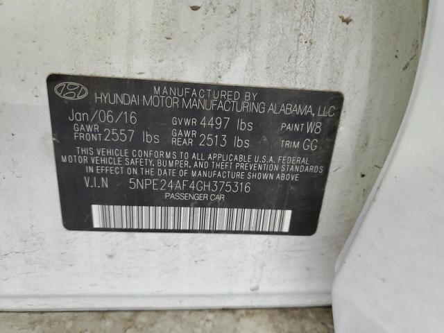 Photo 11 VIN: 5NPE24AF4GH375316 - HYUNDAI SONATA SE 