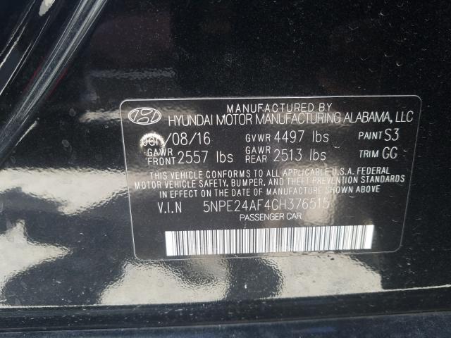 Photo 9 VIN: 5NPE24AF4GH376515 - HYUNDAI SONATA SE 