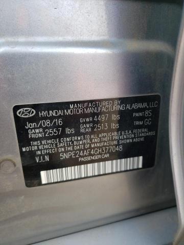 Photo 9 VIN: 5NPE24AF4GH377048 - HYUNDAI SONATA SE 