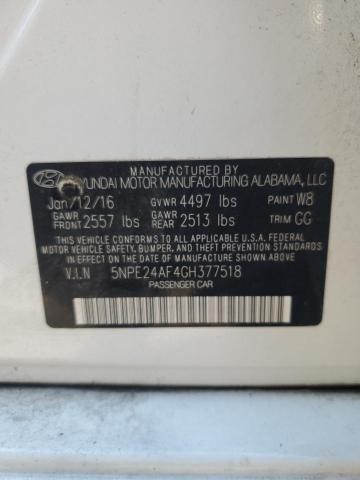 Photo 11 VIN: 5NPE24AF4GH377518 - HYUNDAI SONATA SE 