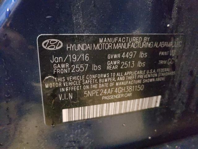 Photo 9 VIN: 5NPE24AF4GH381150 - HYUNDAI SONATA SE 