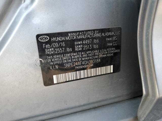 Photo 11 VIN: 5NPE24AF4GH393184 - HYUNDAI SONATA SE 