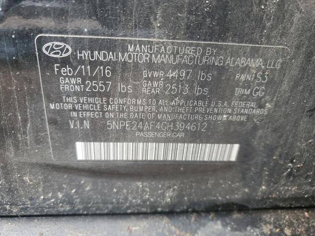 Photo 11 VIN: 5NPE24AF4GH394612 - HYUNDAI SONATA 