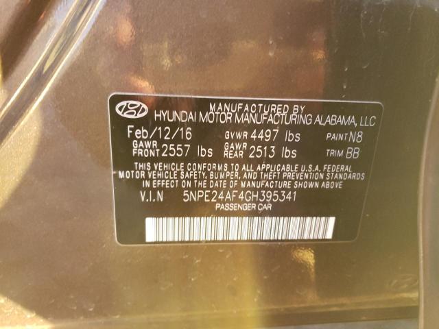 Photo 11 VIN: 5NPE24AF4GH395341 - HYUNDAI SONATA 