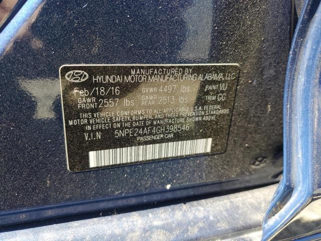 Photo 11 VIN: 5NPE24AF4GH398546 - HYUNDAI SONATA SE 