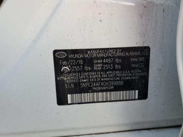 Photo 12 VIN: 5NPE24AF4GH399888 - HYUNDAI SONATA SE 