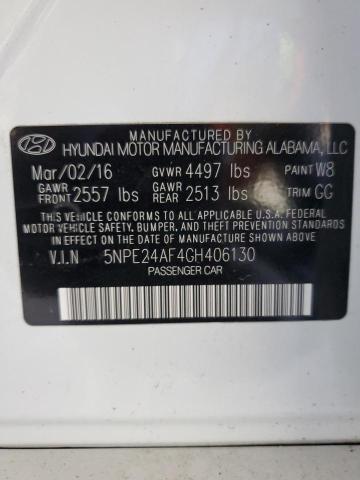 Photo 11 VIN: 5NPE24AF4GH406130 - HYUNDAI SONATA SE 