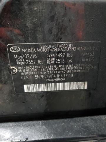 Photo 11 VIN: 5NPE24AF4HH437119 - HYUNDAI SONATA 