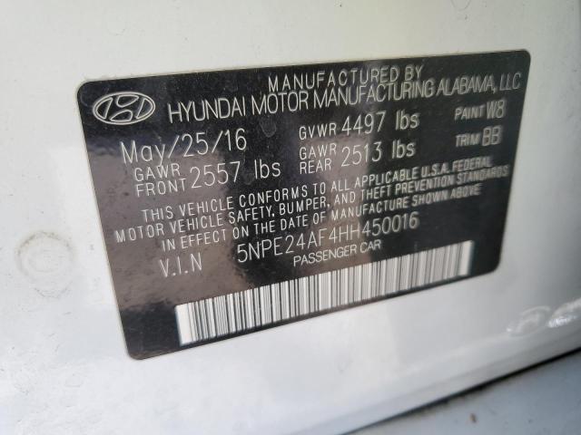 Photo 11 VIN: 5NPE24AF4HH450016 - HYUNDAI SONATA 