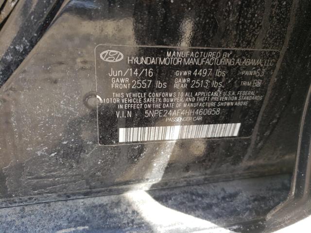 Photo 9 VIN: 5NPE24AF4HH460058 - HYUNDAI SONATA 