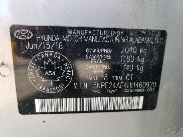 Photo 9 VIN: 5NPE24AF4HH460920 - HYUNDAI SONATA SE 