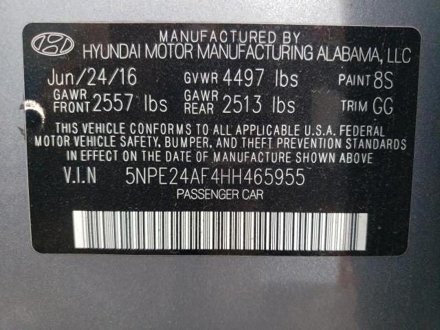 Photo 12 VIN: 5NPE24AF4HH465955 - HYUNDAI SONATA 