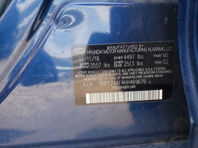 Photo 9 VIN: 5NPE24AF4HH469679 - HYUNDAI SONATA SE 