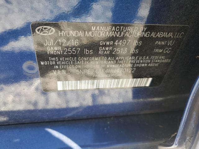 Photo 11 VIN: 5NPE24AF4HH470122 - HYUNDAI SONATA SE 