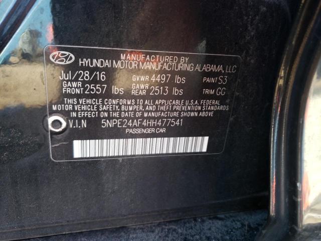 Photo 11 VIN: 5NPE24AF4HH477541 - HYUNDAI SONATA SE 