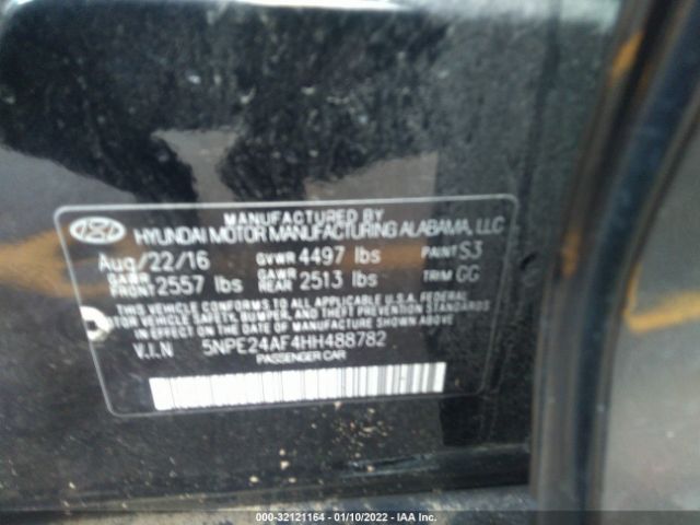 Photo 8 VIN: 5NPE24AF4HH488782 - HYUNDAI SONATA 