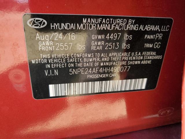 Photo 11 VIN: 5NPE24AF4HH490077 - HYUNDAI SONATA SE 