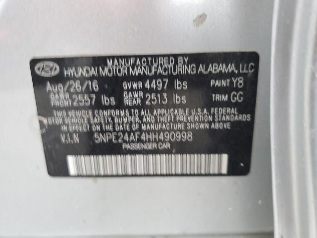 Photo 11 VIN: 5NPE24AF4HH490998 - HYUNDAI SONATA 