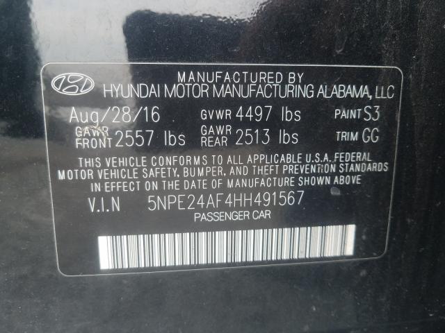 Photo 9 VIN: 5NPE24AF4HH491567 - HYUNDAI SONATA SE 