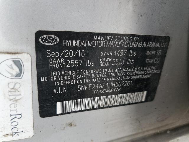 Photo 11 VIN: 5NPE24AF4HH502261 - HYUNDAI SONATA SE 