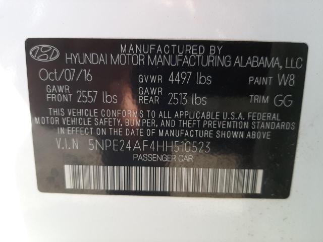 Photo 9 VIN: 5NPE24AF4HH510523 - HYUNDAI SONATA SE 