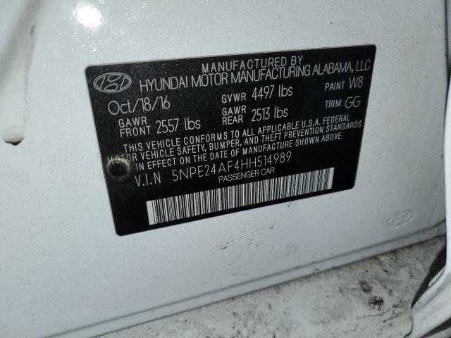 Photo 11 VIN: 5NPE24AF4HH514989 - HYUNDAI SONATA SE 