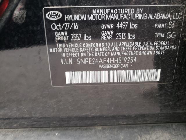 Photo 9 VIN: 5NPE24AF4HH519254 - HYUNDAI SONATA SE 