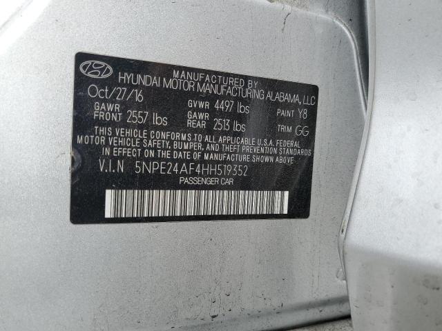 Photo 11 VIN: 5NPE24AF4HH519352 - HYUNDAI SONATA SE 