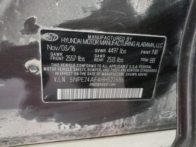 Photo 8 VIN: 5NPE24AF4HH522686 - HYUNDAI SONATA SE 