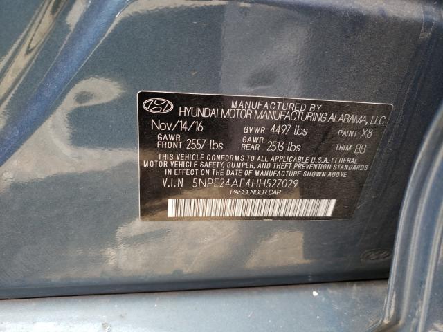 Photo 9 VIN: 5NPE24AF4HH527029 - HYUNDAI SONATA SE 