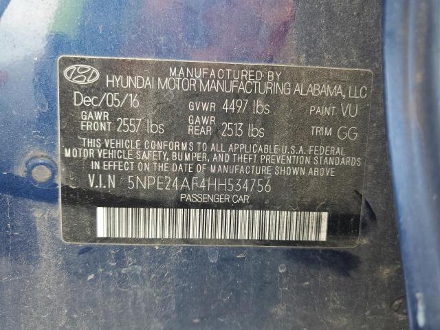 Photo 11 VIN: 5NPE24AF4HH534756 - HYUNDAI SONATA SE 