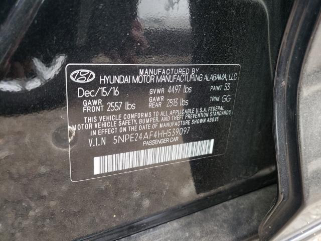 Photo 9 VIN: 5NPE24AF4HH539097 - HYUNDAI SONATA SE 